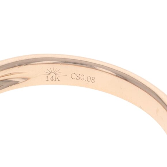 Crown of Light Crown Diamond Sapphire Stackable Band Rose Gold 14k .96ctw Ring - Picture 6 of 6